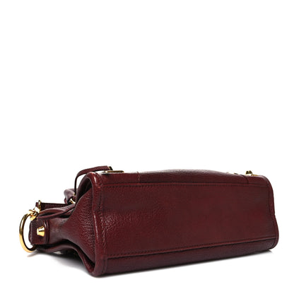 Balenciaga Chevre Gold Metallic Edge Hardware Mini City Bordeaux 4 of 14