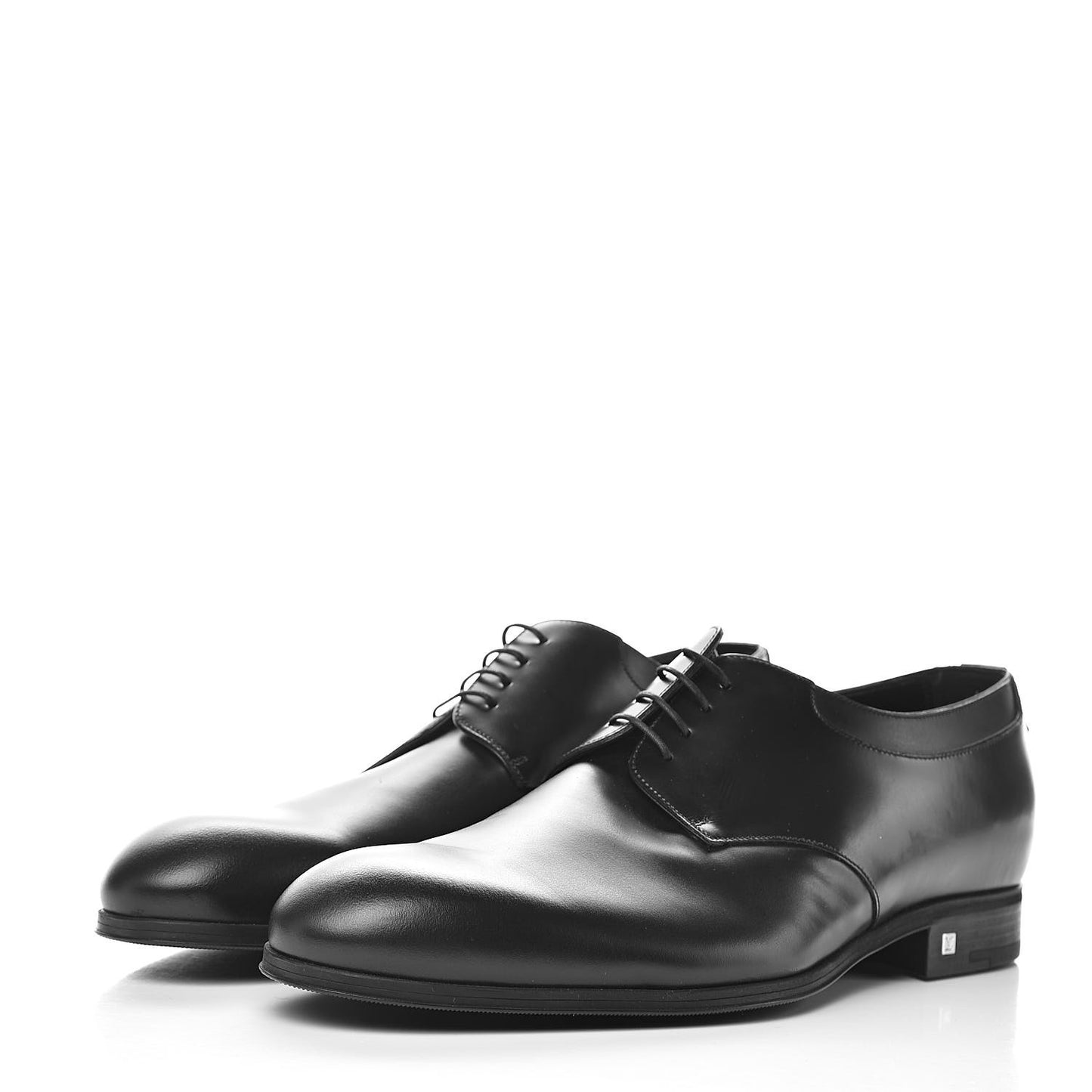 Lambskin Mens Derby Lace Up Shoes 8 Black