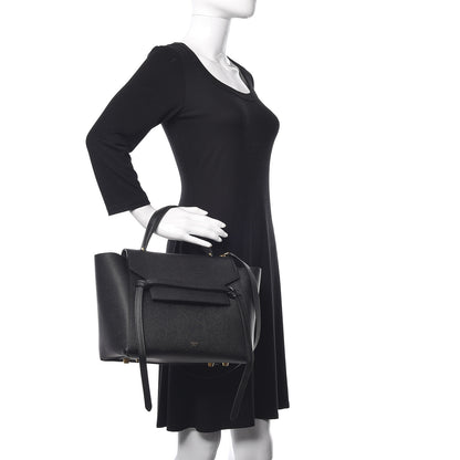 Celine Grained Calfskin Mini Belt Bag Black 3 of 13