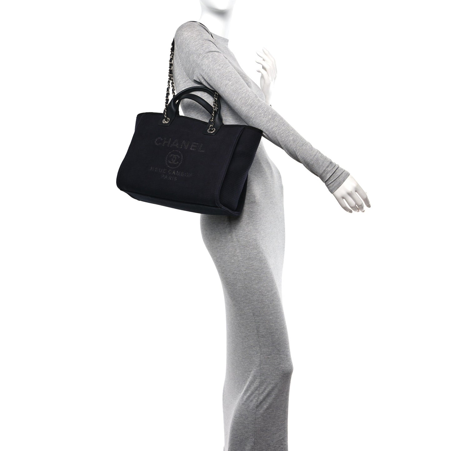 Mixed Fibers Small Deauville Tote Black