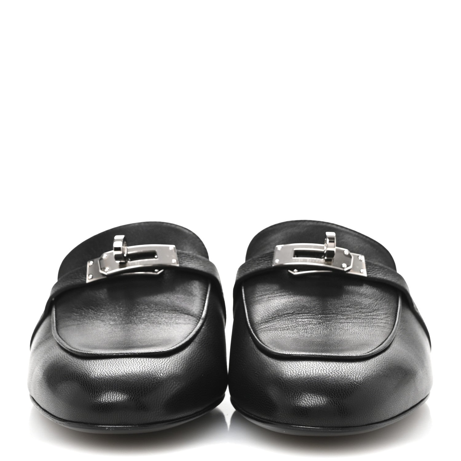 Hermes Goatskin Oz Mules 40 Black 3 of 11