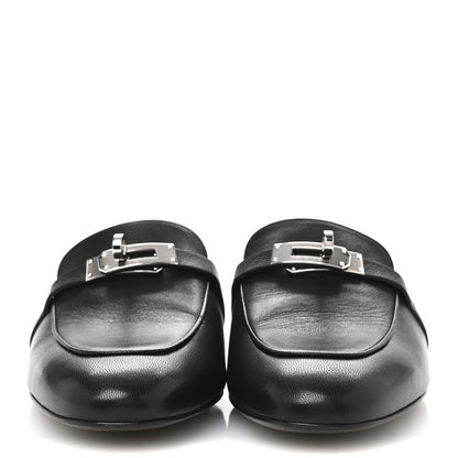Hermes Goatskin Oz Mules 40 Black 3 of 11