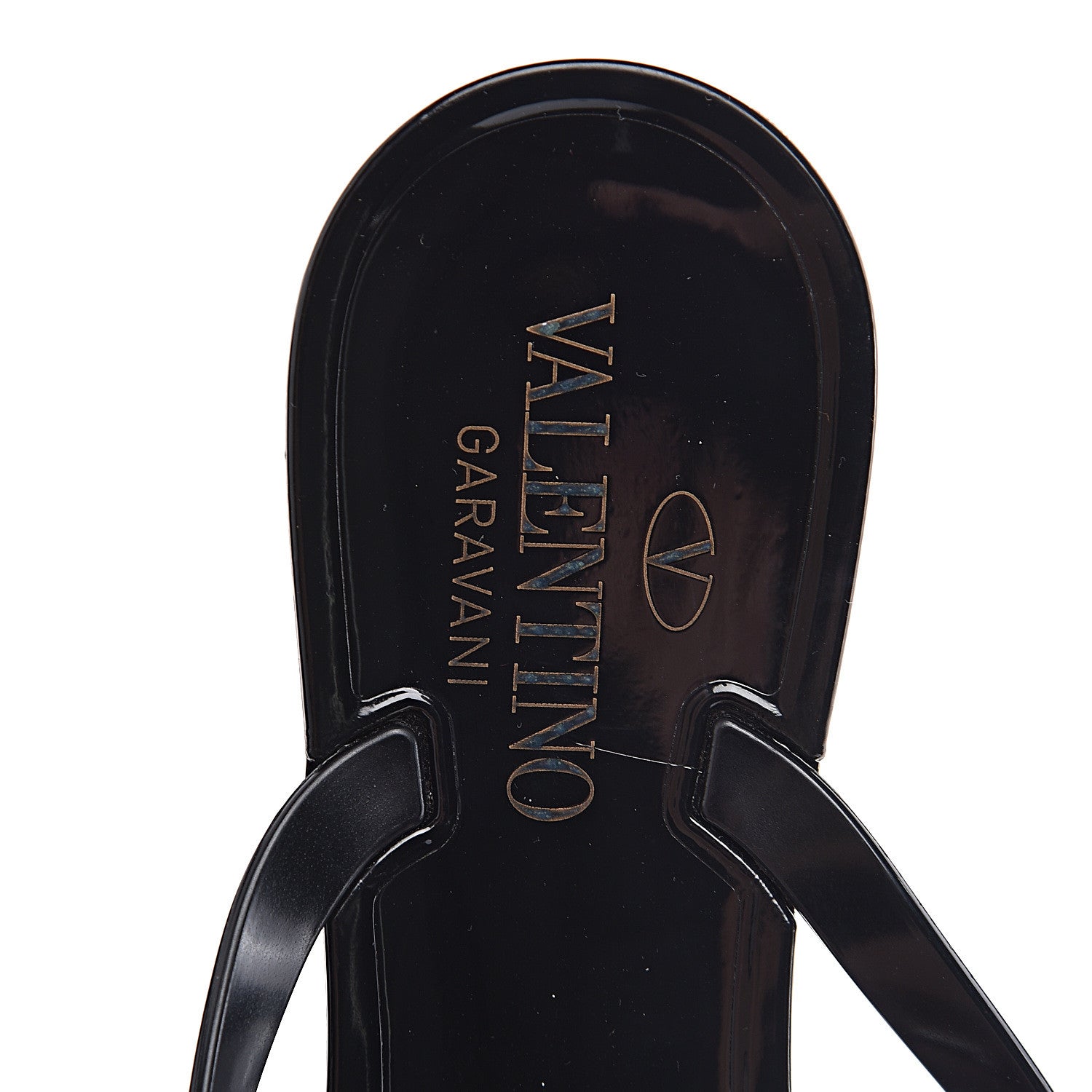 Valentino Garavani PVC Jelly Rockstud Bow Thong Sandals 37 Black 7 of 8