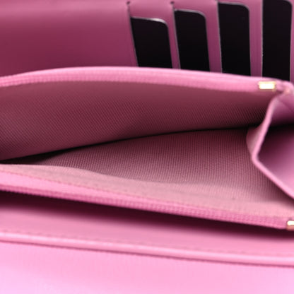 Chanel Caviar Quilted Medium Flap Wallet Pink 6 of 10