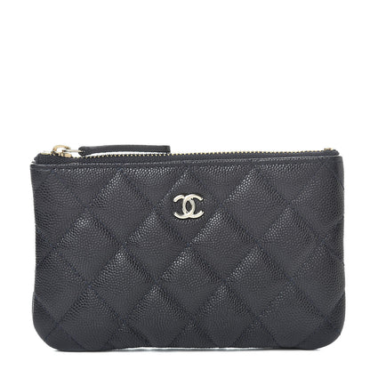 Chanel Caviar Quilted Small Cosmetic Case Navy 1 of 8