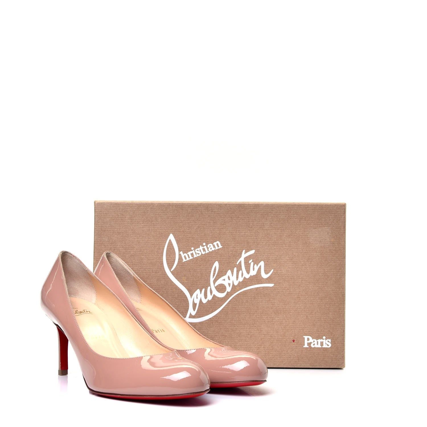 Christian Louboutin Patent Simple 70 Pumps 39.5 Nude 10 of 10
