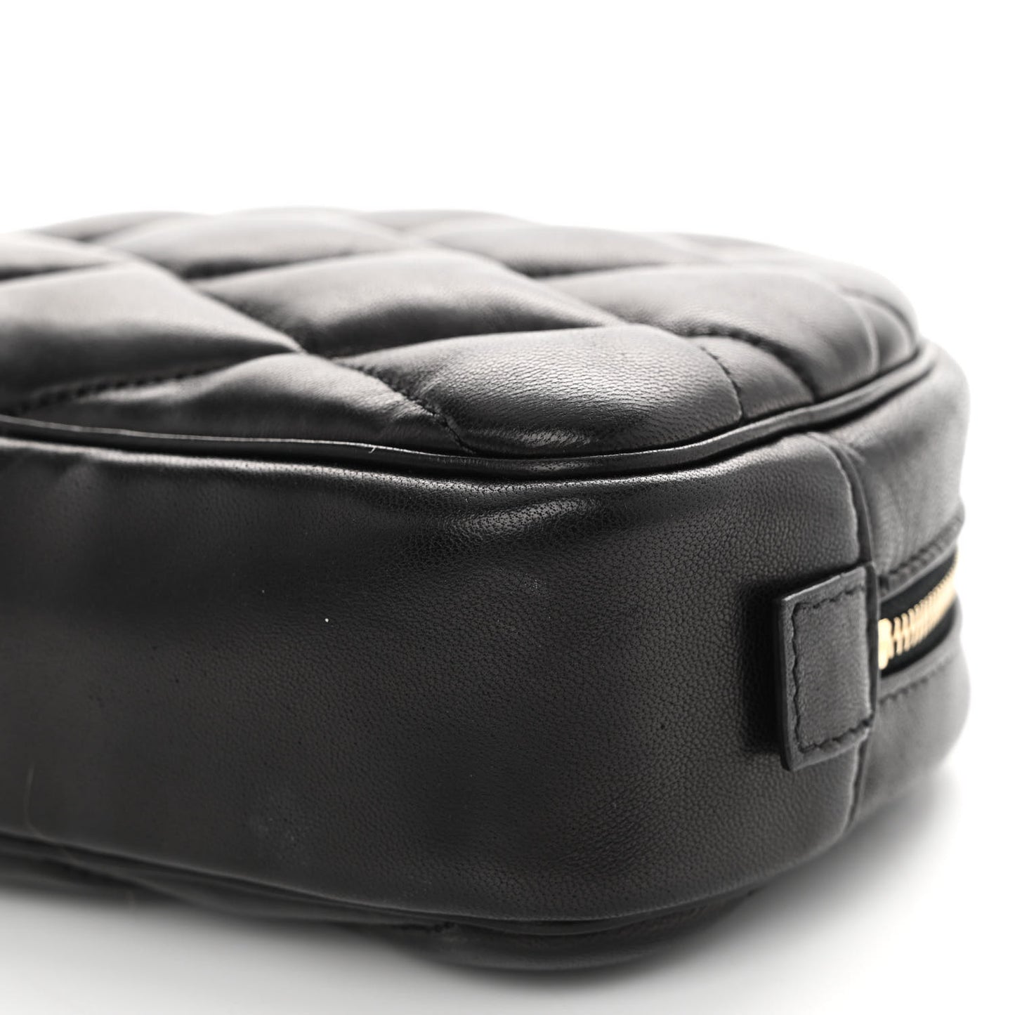 Lambskin Quilted Lolita Cosmetic Pouch Black