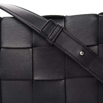 Bottega Veneta Lambskin Maxi Intrecciato Cassette Crossbody Bag Black 12 of 12