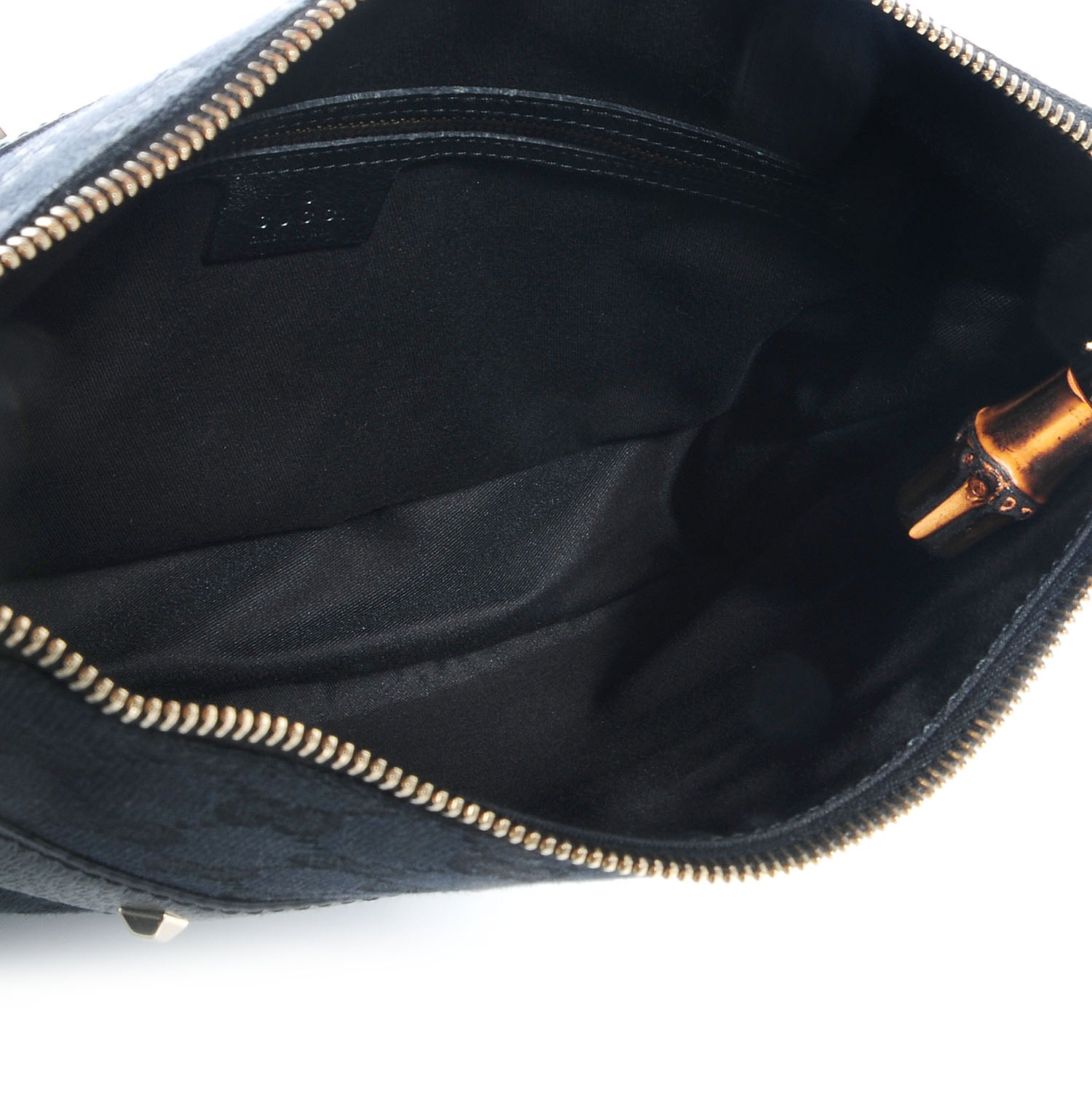 Gucci Monogram Anita Bamboo Top Handle Bag Black 5 of 7