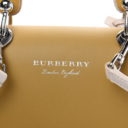 Burberry Trench Calfskin Small DK88 Top Handle Bag Limestone Ochre Yellow 10 of 11