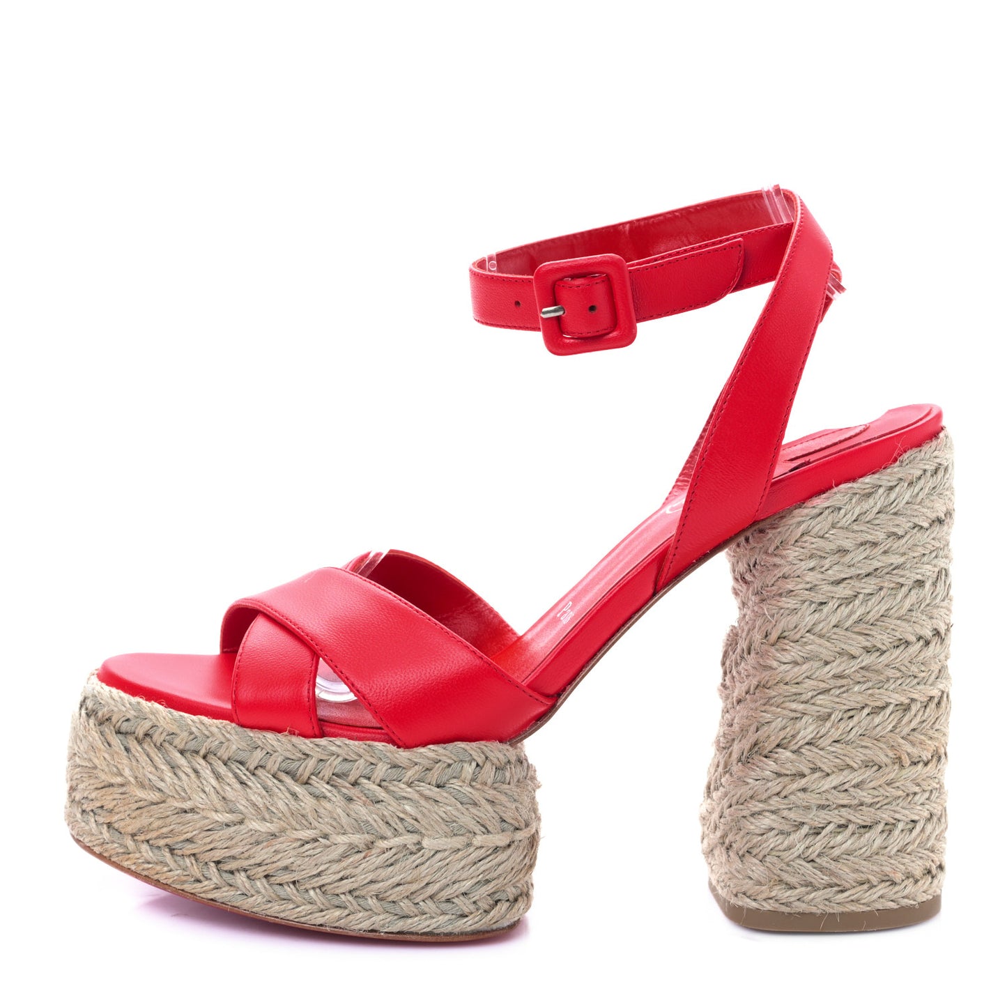 Goatskin Super Mariza 130 Espadrille Sandals 38 Ole Natural