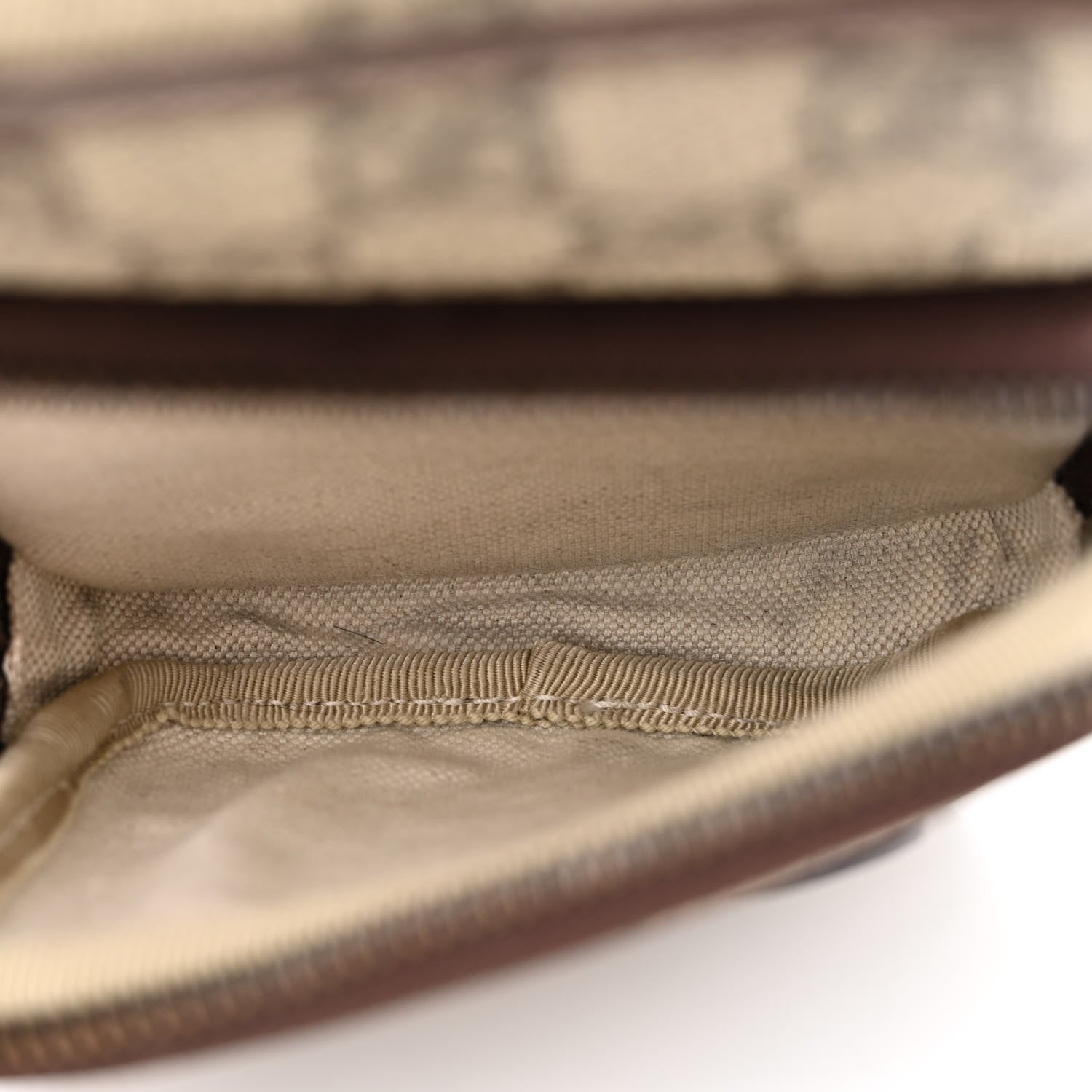Gucci GG Supreme Monogram Mini Neo Vintage Double Zip Messenger Bag Beige New Acero Crop 6 of 12