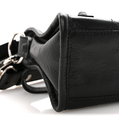 Balenciaga Matte Goatskin Rubber Covered Classic Hardware Mini City Black 10 of 11