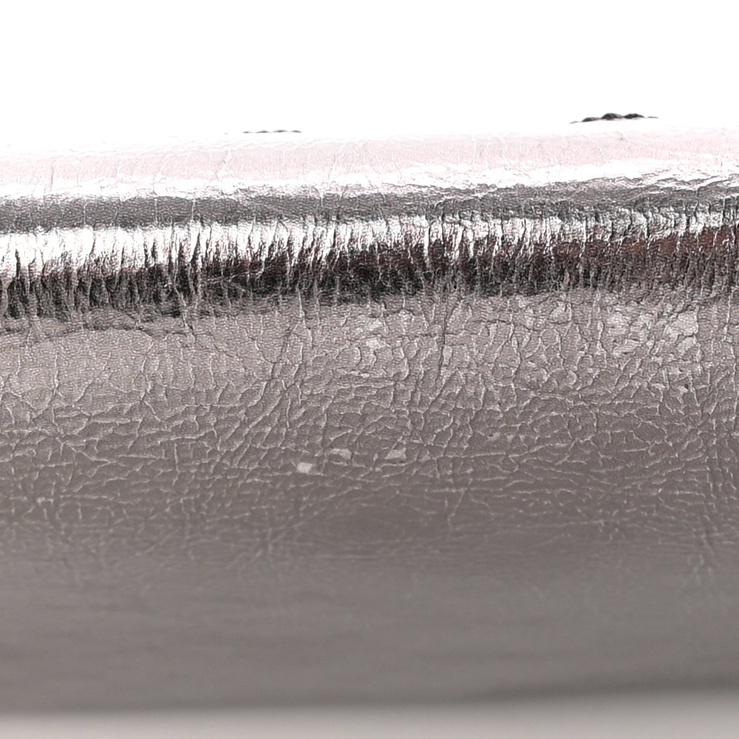 Saint Laurent Metallic Calfskin Large Belle De Jour Clutch Dark Silver 9 of 10