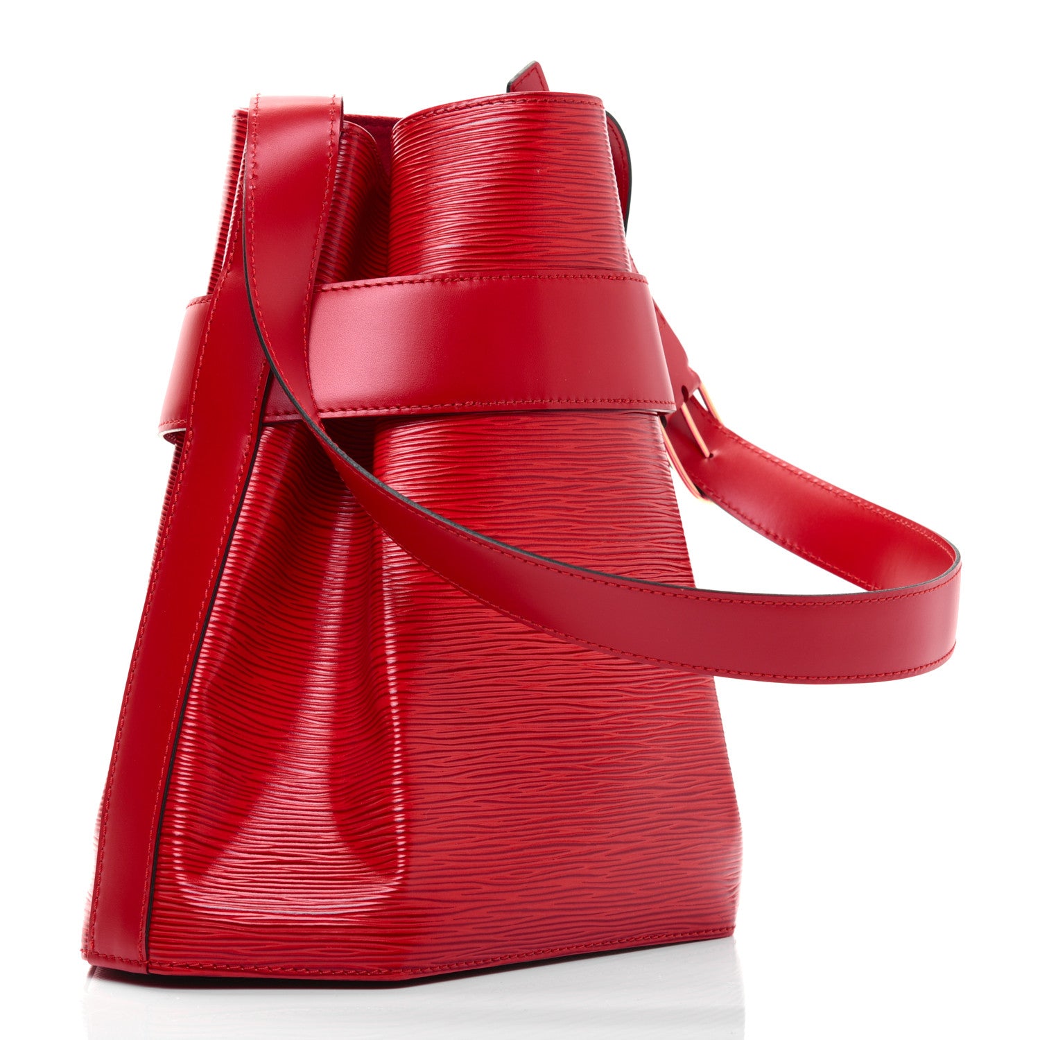 Louis Vuitton Epi Sac D'Epaule Castillan Red 3 of 11