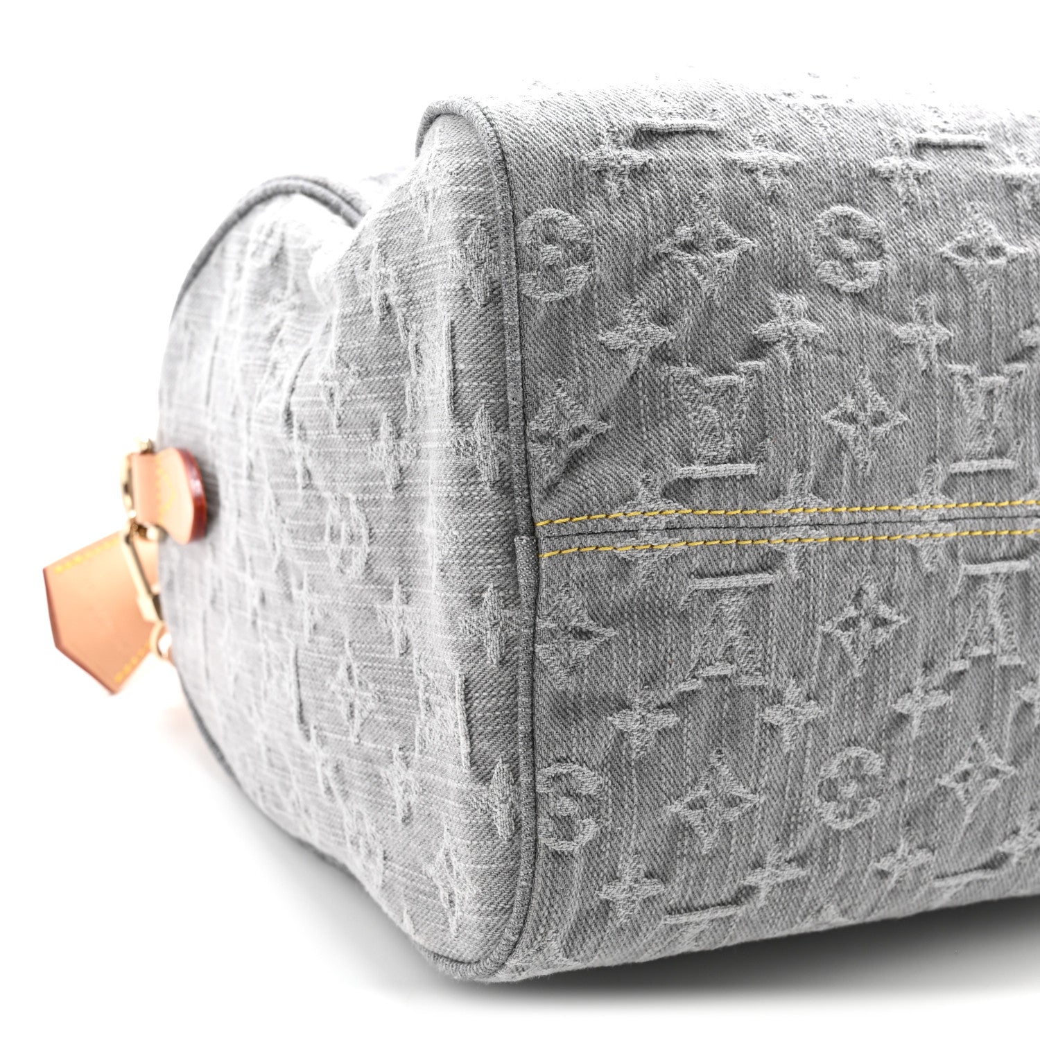 Louis Vuitton Monogram Denim Speedy Soft 30 Washed Gray 8 of 9
