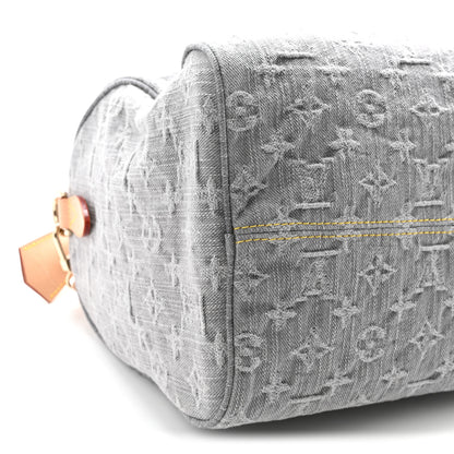 Louis Vuitton Monogram Denim Speedy Soft 30 Washed Gray 8 of 9