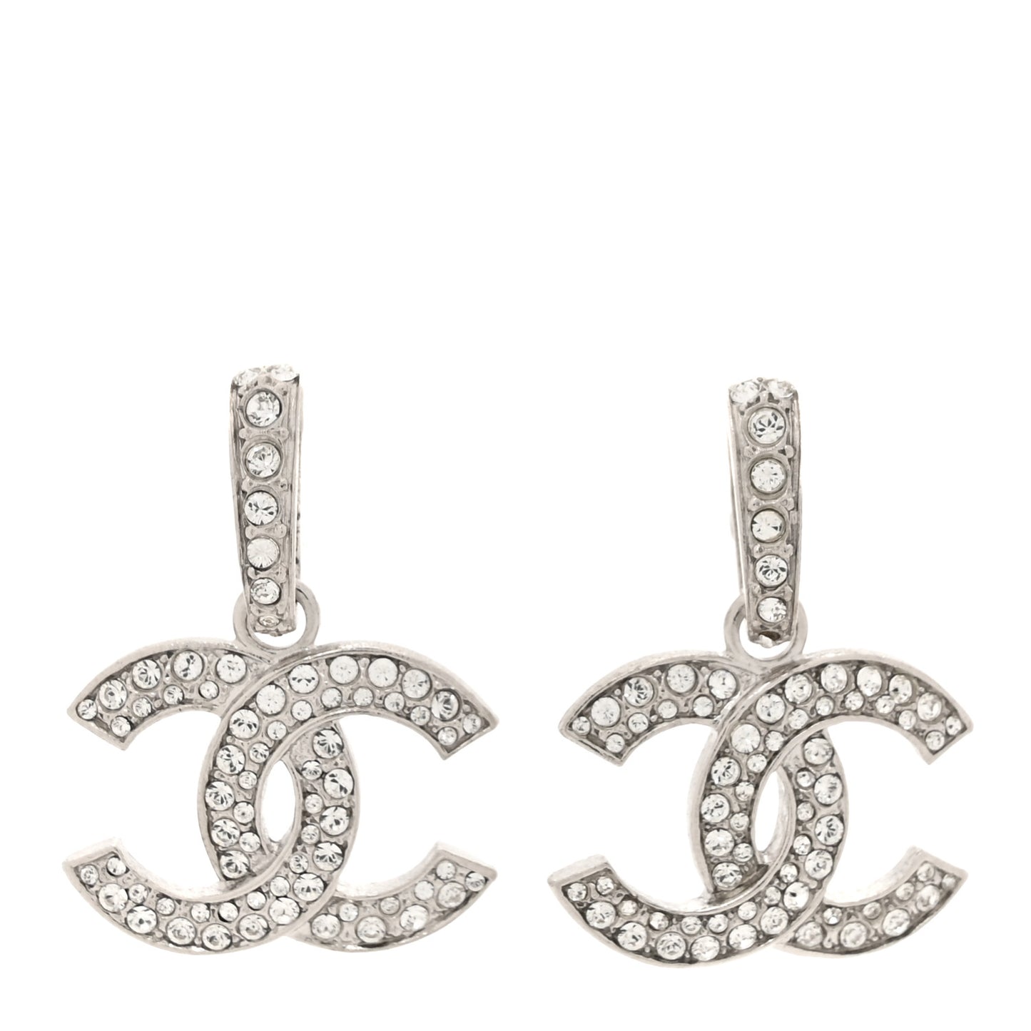 Crystal Palais Garnier CC Drop Earrings Silver
