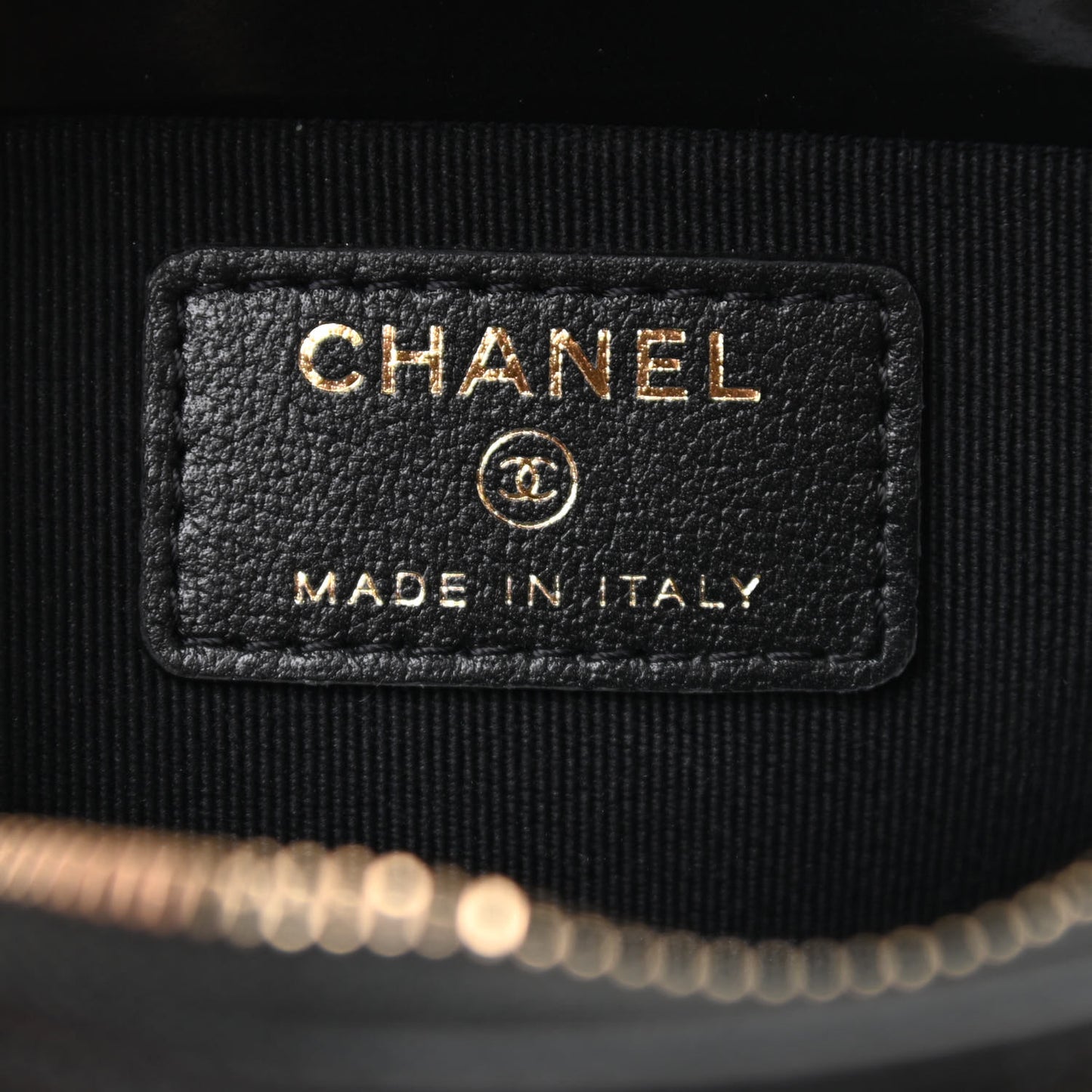 Nylon Grosgrain Quilted Lifestyle Clutch with Chain Black