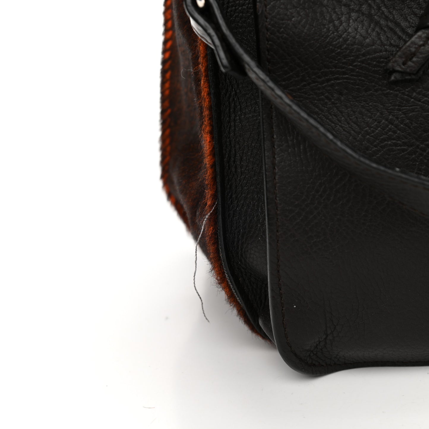 Calf Hair Leather PS1 Medium Satchel Chocolate
