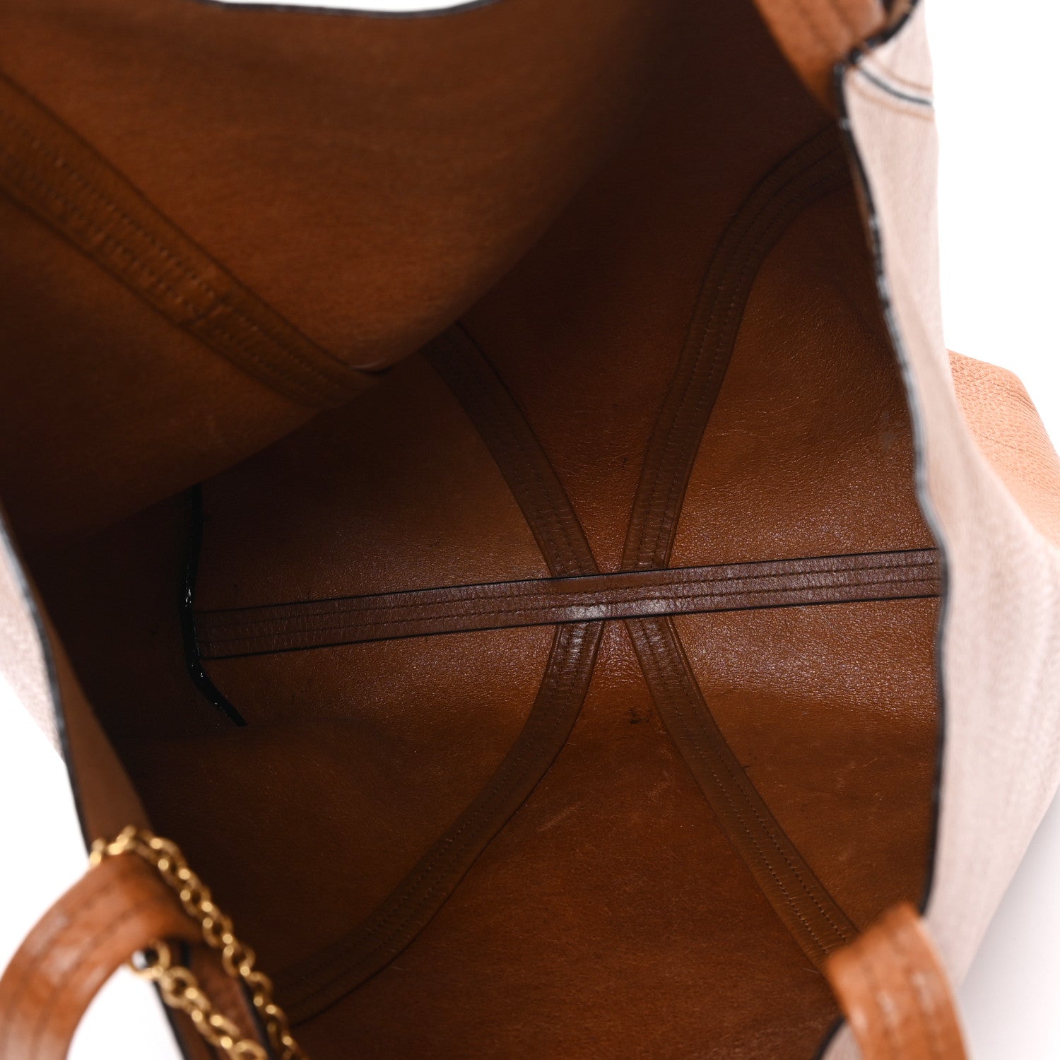 Chloe Grained Calfskin Large Spin Tote Clay Brown 5 of 10