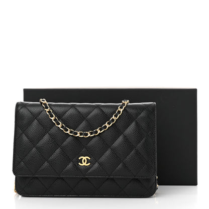 Chanel Caviar Quilted Wallet on Chain WOC Black 12 of 12