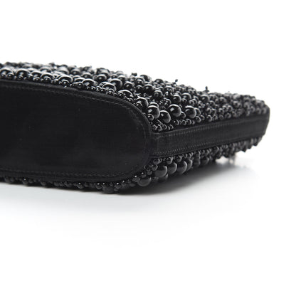 Chanel Satin Beaded CC Evening Bag Black 12 of 12