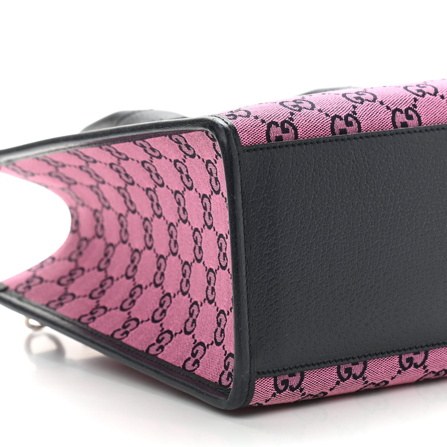 Monogram Multicolor Textured Dollar Calfskin Small Retro Interlocking G Tote Bag Pink Blue
