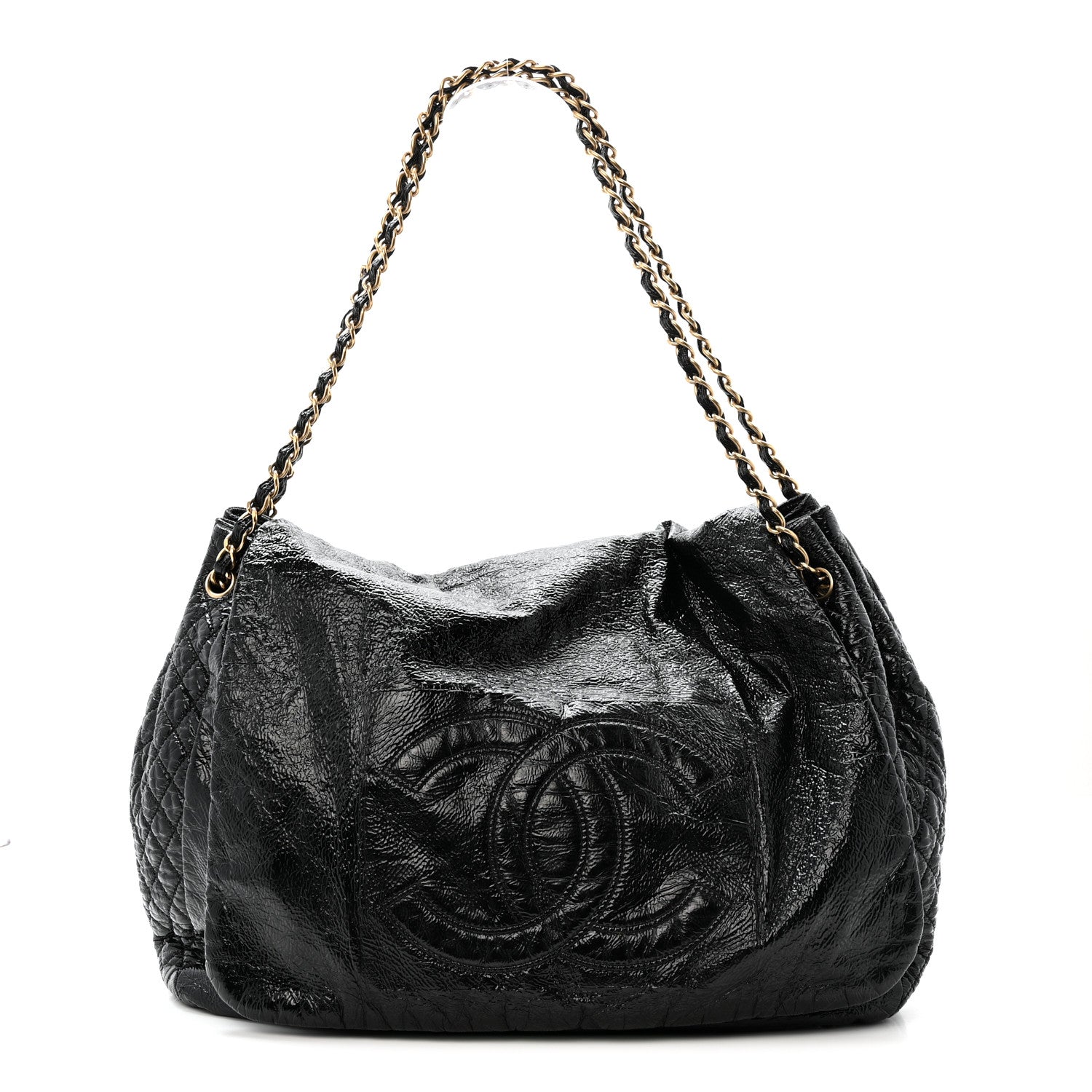 Chanel Vinyl XXL Rock and Chain Flap Black 1 of 12
