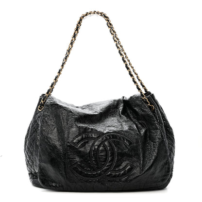 Chanel Vinyl XXL Rock and Chain Flap Black 1 of 12