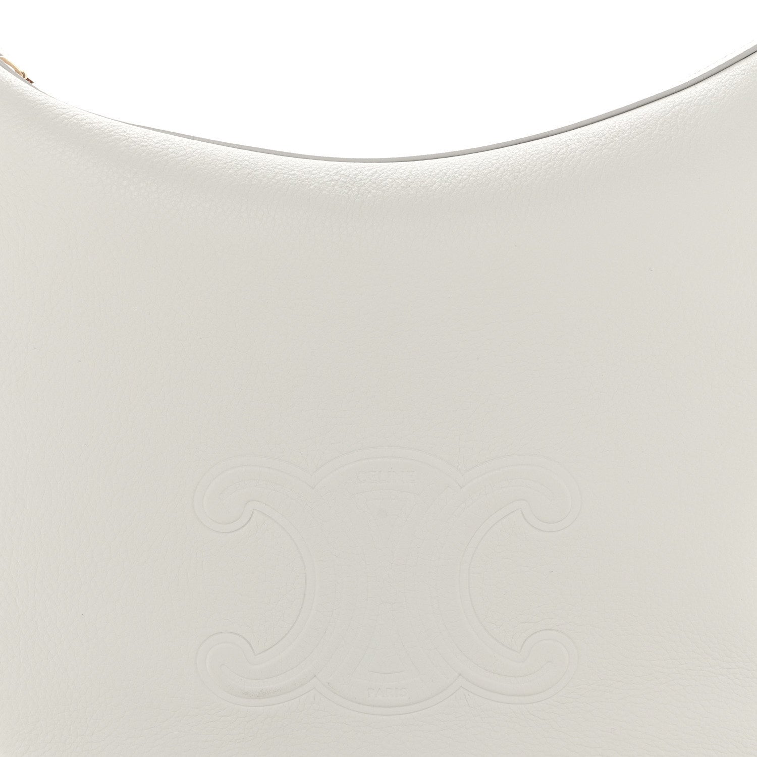 Celine Supple Calfskin Cuir Triomphe Heloise Shoulder Bag Light Stone 9 of 12