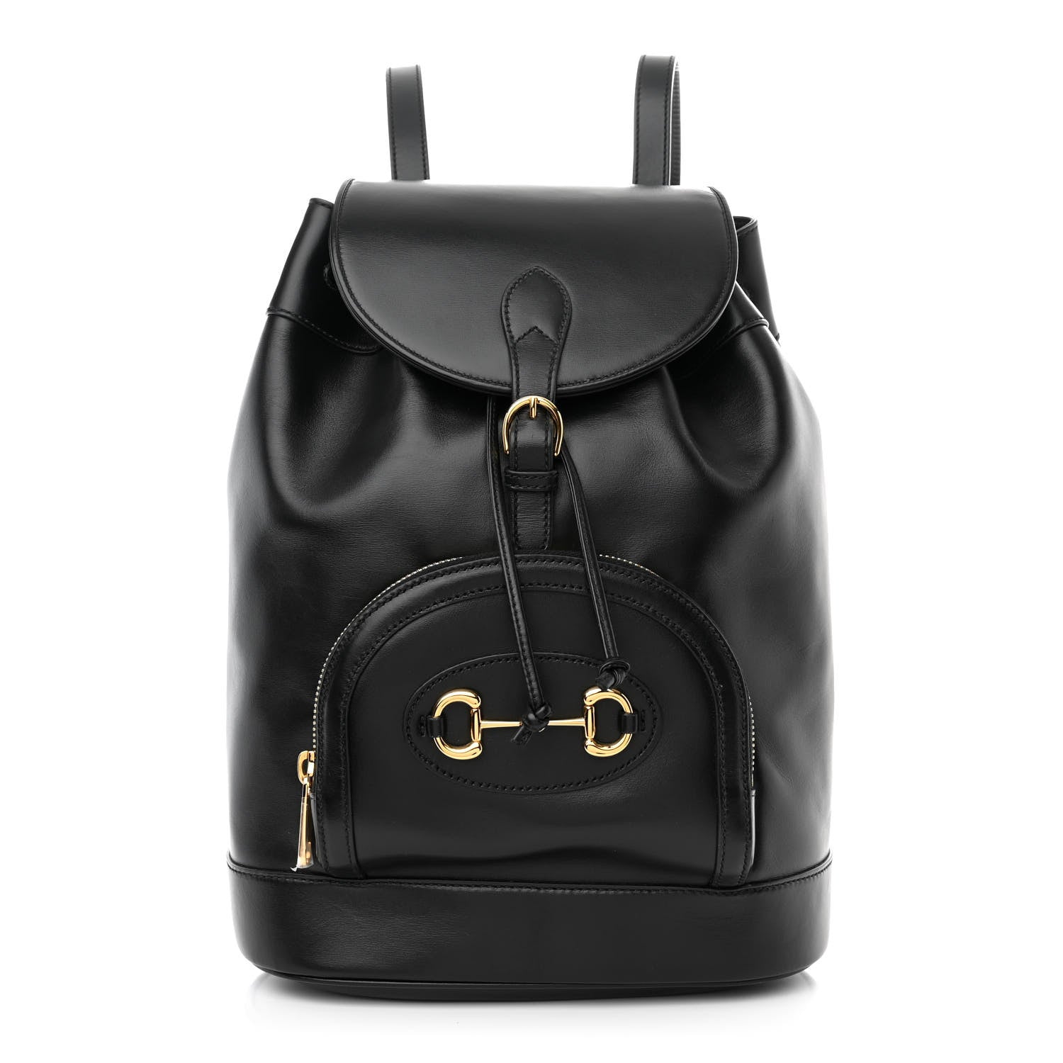 Gucci Boarded Plutone Calfskin Horsebit 1955 Single Buckle Backpack Black 1 of 11