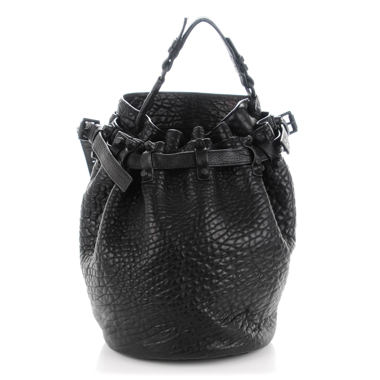 Alexander Wang Pebbled Lambskin Diego Bucket Bag Black Black Hardware 1 of 7