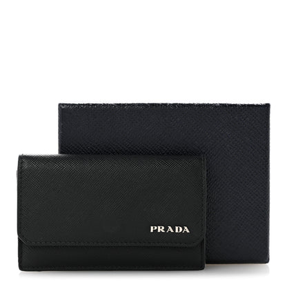 Prada Saffiano Card Holder Black 12 of 12