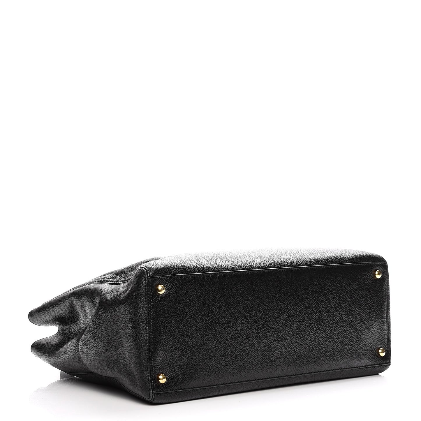 Calfskin Cerf Shopper Tote Black