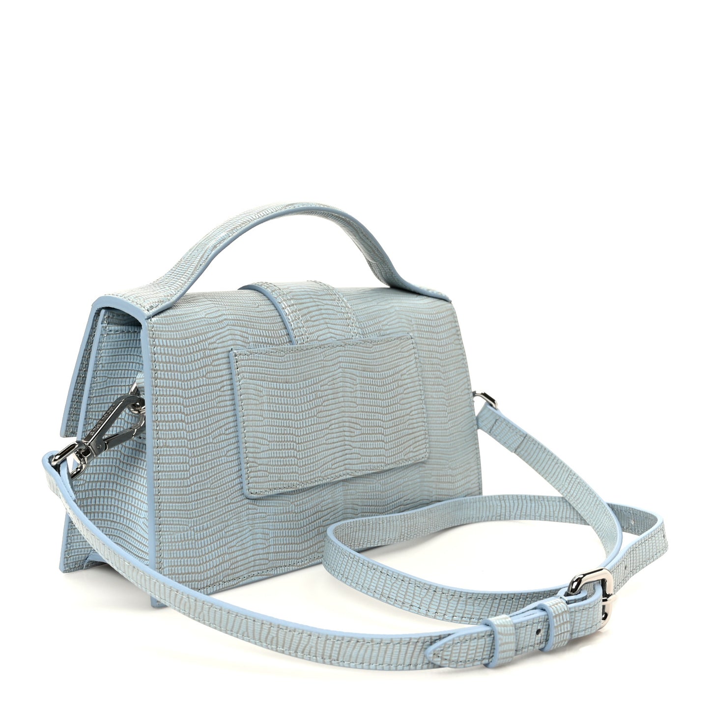 Calfskin Lizard Embossed Le Grand Bambino Light Blue