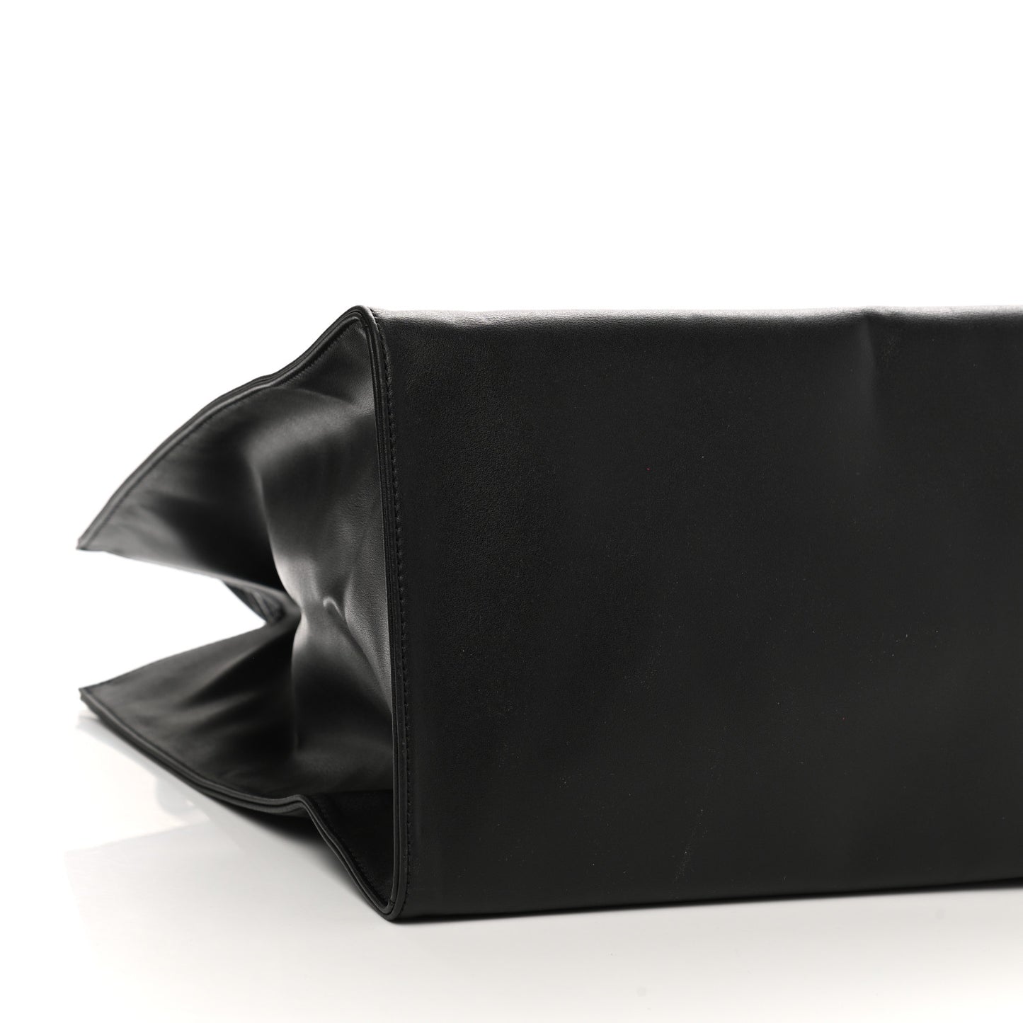 Vegan Leather Large Shopping Bag Black