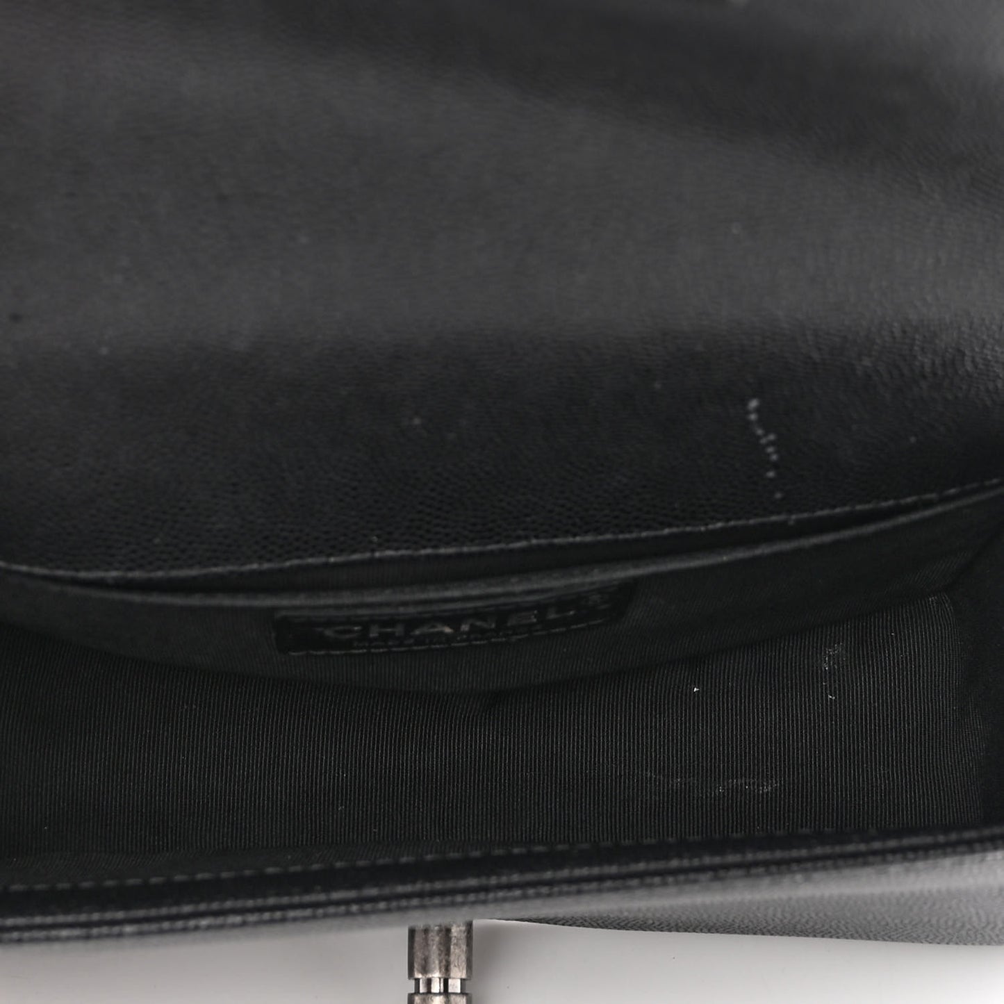 Caviar Quilted Small Boy Flap Black