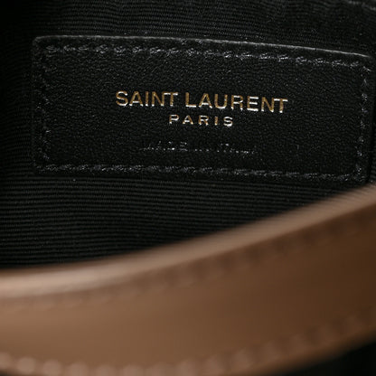 Saint Laurent Calfskin Y Quilted Monogram Toy Loulou Crossbody Bag Taupe 7 of 12