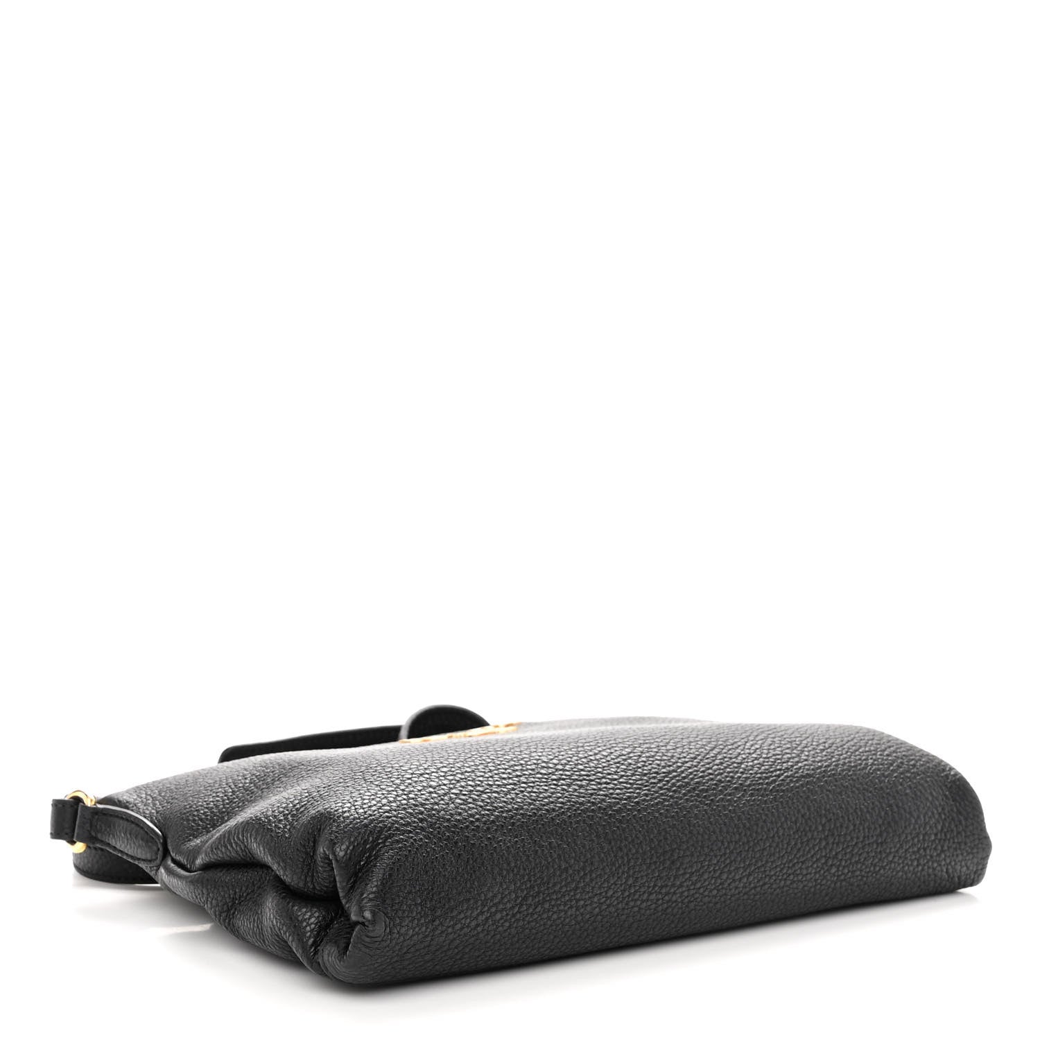 Prada Vitello Daino Zippered Shoulder Bag Black 4 of 9