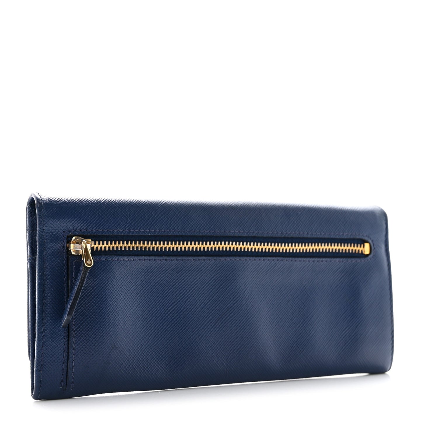 Saffiano Triangle Continental Flap Wallet Bleuette