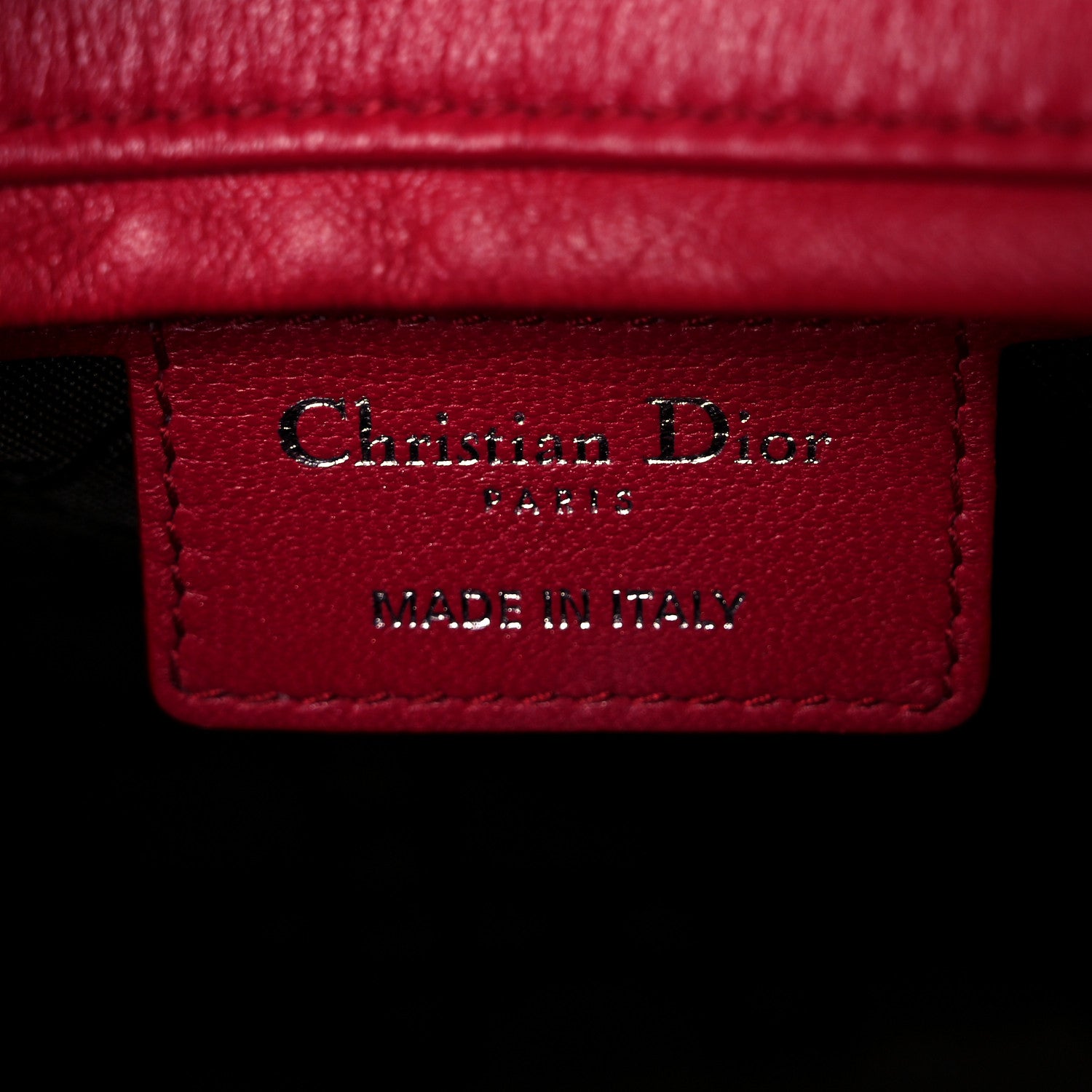 Christian Dior Lambskin Cannage Medium Lady Dior Red 14 of 25