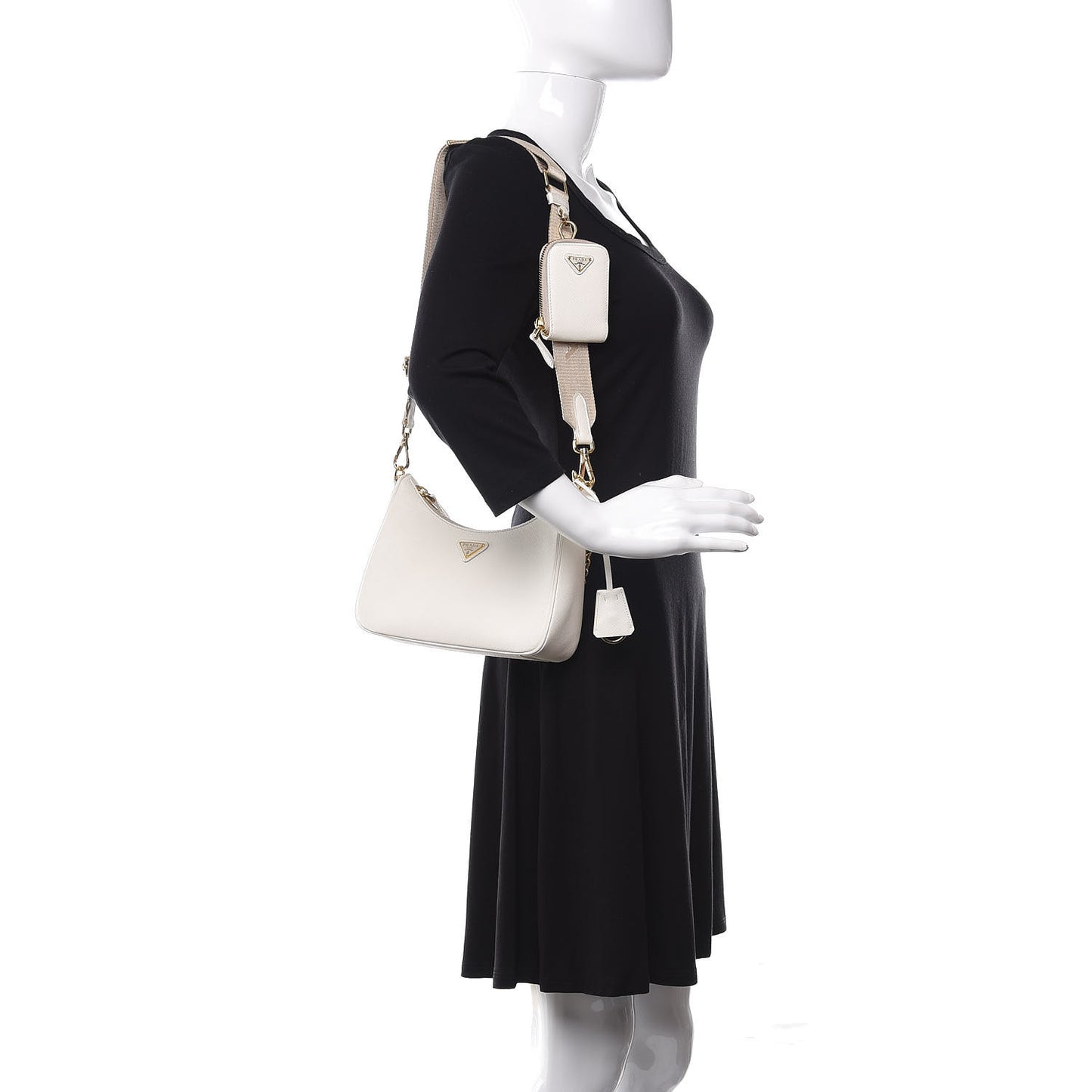 Saffiano Re-Edition 2005 Shoulder Bag White