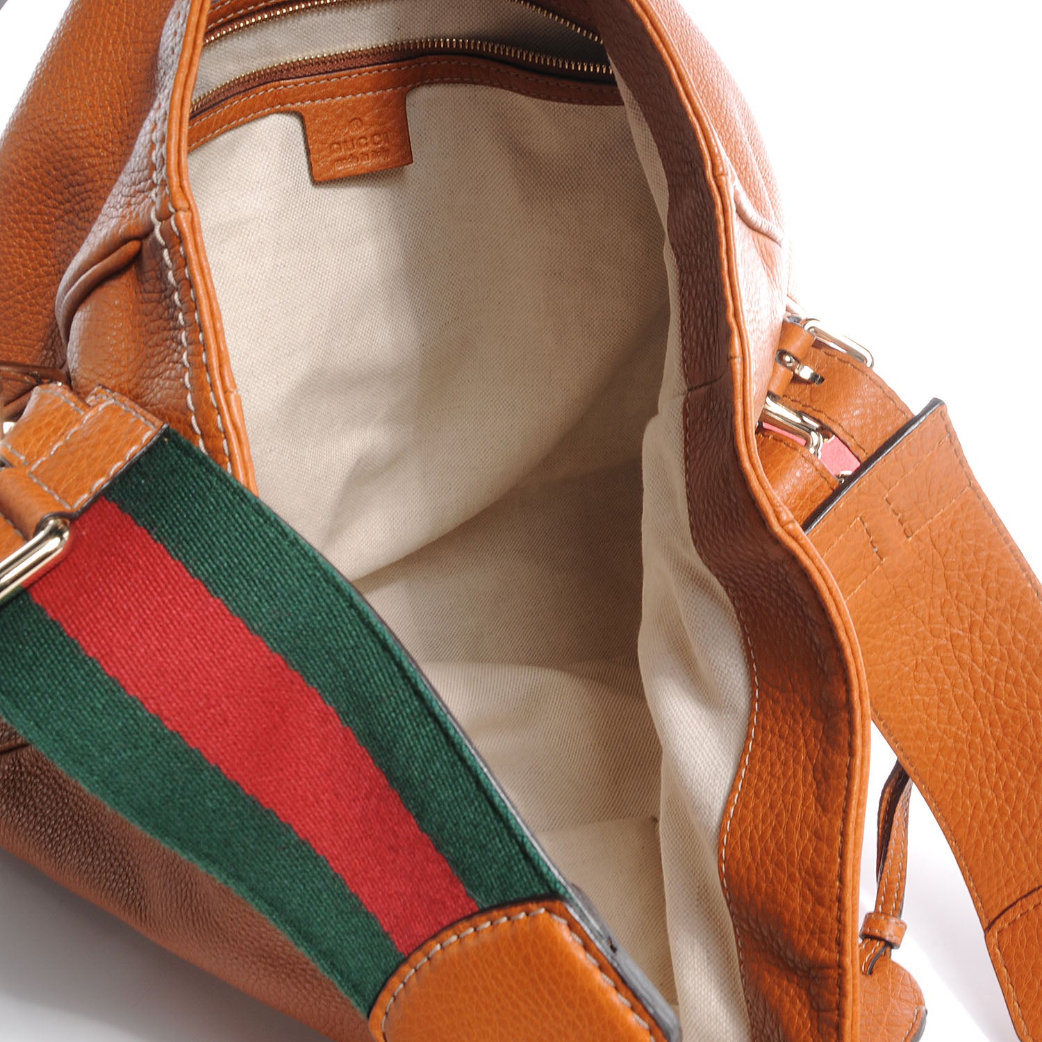 Gucci Leather Heritage Medium Shoulder Bag Light Tobacco 5 of 8