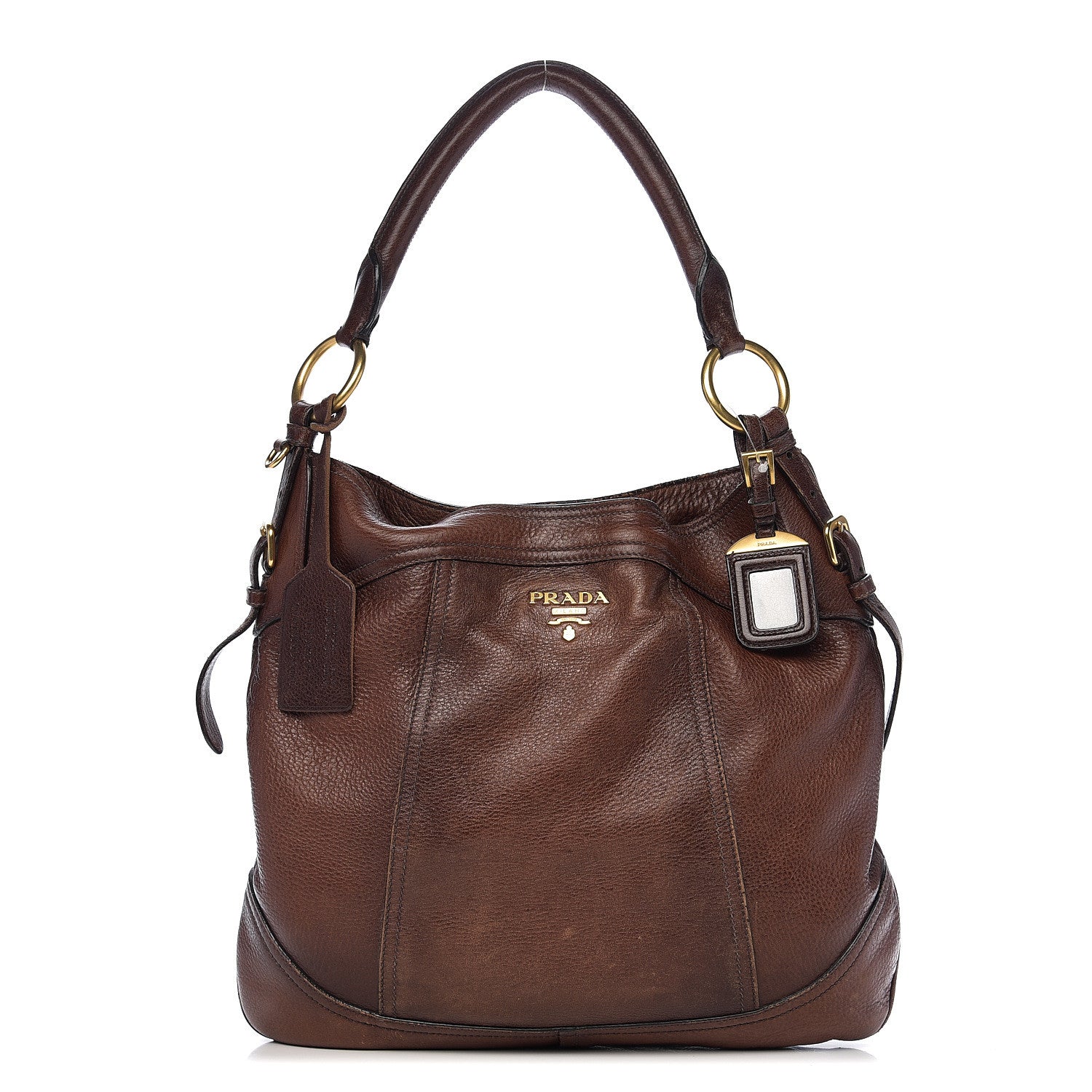 Prada Cervo Antik Hobo Cacao Sfumato 1 of 11