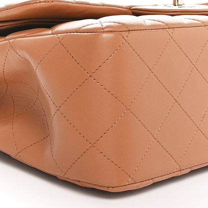Chanel Lambskin Quilted Jumbo Double Flap Beige 9 of 11