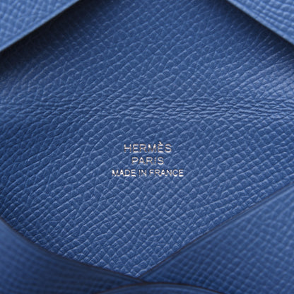 Hermes Epsom Calvi Card Case Deep Bleu 9 of 10