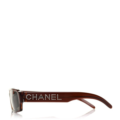 Chanel Acetate Crystal CC Sunglasses 5060-B Brown 3 of 4