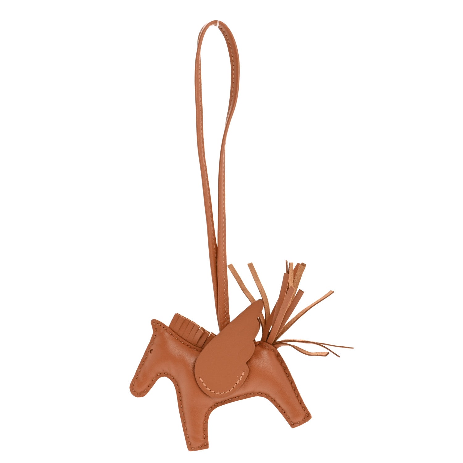 Hermes Milo Lambskin Grigri Rodeo Pegase Horse Bag Charm PM Gold 1 of 5