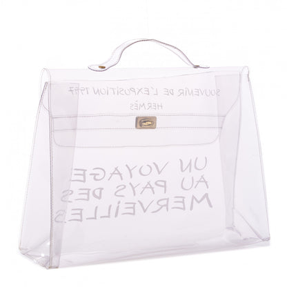Hermes Vinyl Souvenir De L'Exposition Kelly Transparent 2 of 6